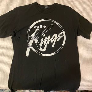 We the Kings band tee- black, size medium